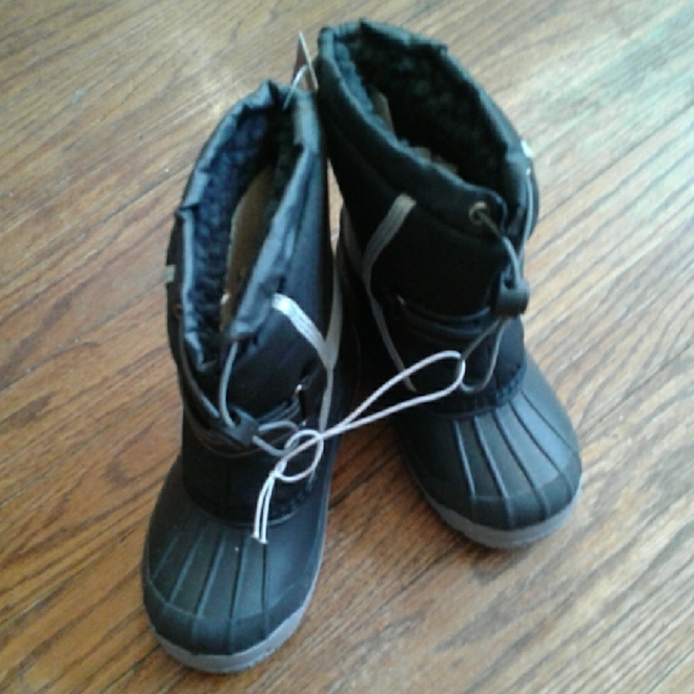 Boots, 💦🕺Kids Black Winter Snow Boots - Cozy Lined Cold-Weather Footwear